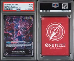 2025 One Piece English Monkey D Luffy OP09-061 2nd Anniversary Set PSA 9 MINT - Image 2
