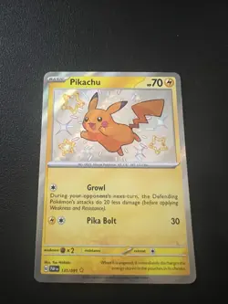 Pokemon Pikachu TCG Paldean Fates Card 131/091 Shiny Rare - Image 1