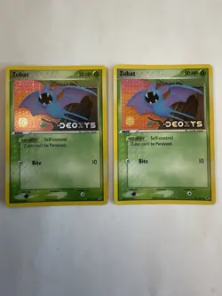 Pokemon EX Deoxys Zubat Reverse holo Lot 2 Cards 83/107 2005 English - Image 1