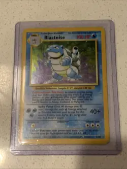 Pokemon TCG Blastoise Base Set Holo Unlimited Rare Card 2/102 MP HP - Image 1