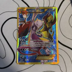 Pokemon Mewtwo EX Full Art Secret Holo Rare Card 163/162 XY Breakthrough - Image 1