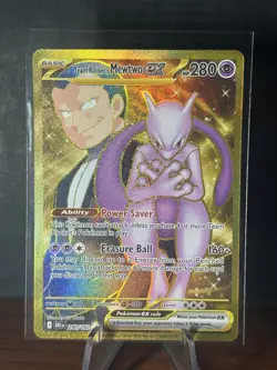 2025 Pokemon SV Destined Rivals Team Rocket's Mewtwo ex #240/182 Hyper Rare *** - Image 1