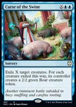 MTG Magic the Gathering Curse of the Swine (37/127) Kaldheim Commander NM - Image 1