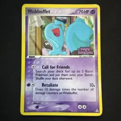 Pokemon TCG Wobbuffet 56/110 Reverse Holo Stamped EX Holon Phantoms NM - Image 1