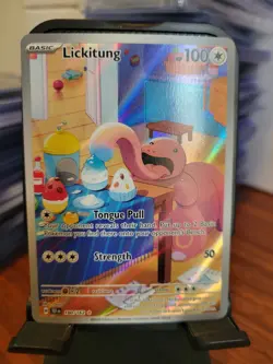 2024 POKEMON TEMPORAL FORCES LICKITUNG ILLUSTRATION RARE #180/162 - Image 1