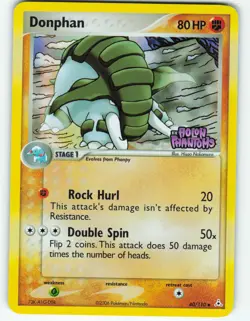 Donphan - Reverse Holo - 40/110 Holon Phantoms - Pokemon TCG - 2006 - Image 1