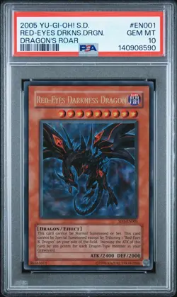 2005 Yu-Gi-Oh! Red-Eyes Darkness Dragon SD1 Unlimited Ultra Rare PSA 10 - Image 1