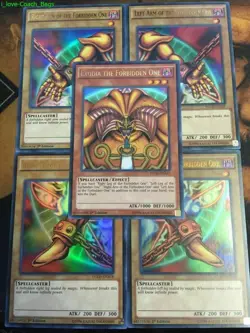 Yugioh Ultra Rare EXODIA THE FORBIDDEN ONE 5-Card SET 1st ed **HOT** + Bonus - Image 1