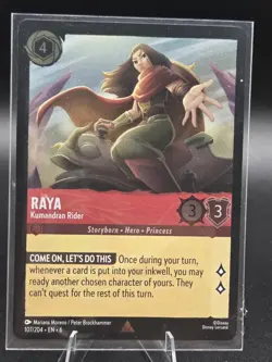 Disney Lorcana - Azurite Sea Cold Foil Raya Kumandran Rider 107/204 - Image 1