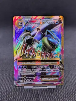 Mega M Blastoise EX 102/108 XY Evolutions Full Art Gold Pokemon Card MINT! - Image 1