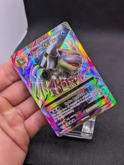 Mega M Blastoise EX 102/108 XY Evolutions Full Art Gold Pokemon Card MINT! - Image 2