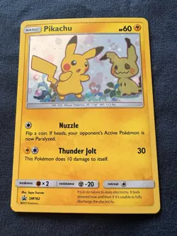 Pikachu Holo Black Star Promo Card SM162 Mint/Near Mint Condition - Image 1