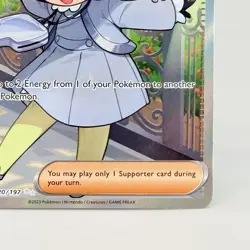 Pokemon TCG Trainer Poppy 220/197 Obsidian Flames Full Art Holo Card NM - Image 4