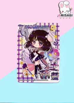 Sailor Moon Trading Card Game - Sailor Saturn Karte Anime Manga TCG Fan Made CR - Image 1