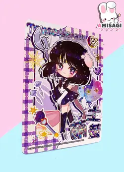 Sailor Moon Trading Card Game - Sailor Saturn Karte Anime Manga TCG Fan Made CR - Image 2
