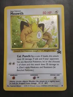 Pokemon TCG Meowth Black Star Promos Holo Card Game Boy - Image 1