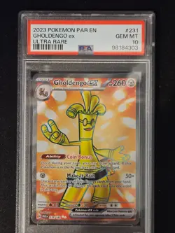 2023 PSA 10 Pokemon Paradox Rift Gholdengo ex Full Art 231/182 card Gem Mint - Image 1
