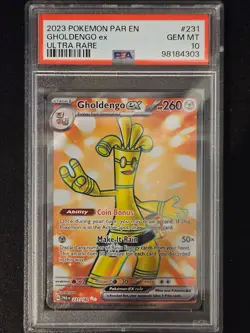 2023 PSA 10 Pokemon Paradox Rift Gholdengo ex Full Art 231/182 card Gem Mint - Image 2