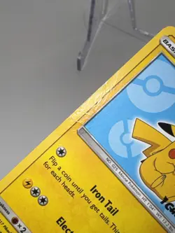 Pokemon TCG Ash's Pikachu Movie Stamp SM113 Black Star Promo - DAMAGED (MP) - Image 5