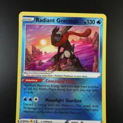 Radiant Greninja 046/189 Pokemon Astral Radiance Holo Card - Image 2