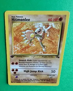 Hitmonlee 22/62 1st Edition Fossil Rare Pokemon WOTC 1999 NM - Image 4