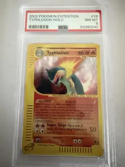 Pokemon Typhlosion 028/165 Expedition Base Set Holo Rare 2002 PSA 8 - Image 1