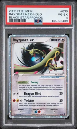 2006 POKEMON BLACK STAR PROMOS #039 RAYQUAZA EX-HOLO PSA 4 - Image 1