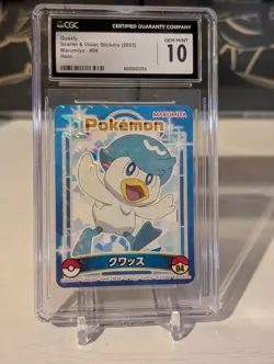 CGC 10 Marumiya Quaxly #04 Holo Sticker - Pokemon - Image 1