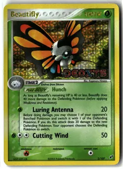 Beautifly ⭐ 2/107 Reverse Holo Rare Deoxys 2005 Pokemon MP - Image 1