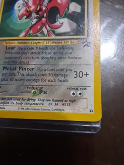 Pokemon TCG WOTC Scizor 33 Black Star Promo Pokemon - Image 5