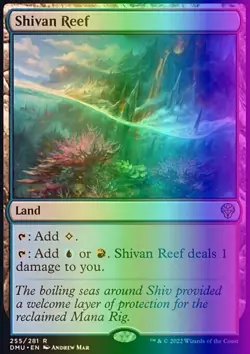 MTG Magic the Gathering Shivan Reef (255/447) Dominaria United NM FOIL - Image 1