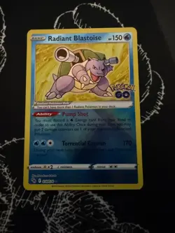 Radiant Blastoise 018/078 - Pokemon GO Radiant Rare Pokemon TCG - NM - Image 1