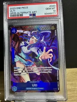 One Piece Awakening of the New Era - Ulti SR Alternate Alt Art #OP05-043 PSA 10 - Image 2