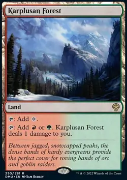 MTG Magic the Gathering Karplusan Forest (250/447) Dominaria United NM - Image 1