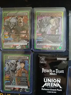 Union Arena Attack On Titan Card Lot. Star Cards And SR Cards (13 Cards) Lot 5 - Image 4