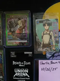 Union Arena Attack On Titan Card Lot. Star Cards And SR Cards (13 Cards) Lot 5 - Image 5