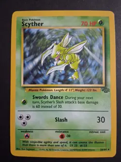 NM Non-Holo Scyther 26/64 Jungle Set Unlimited Pokemon TCG Card - Image 1