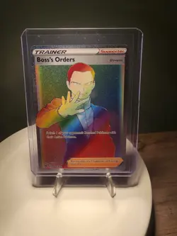 Pokemon TCG Boss's Orders Rebel Clash 200/192 Holo Rainbow Secret Rare Card - Image 1