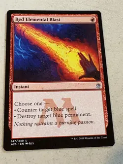mtg Red Elemental Blast, Masters 25, slight play - Image 1