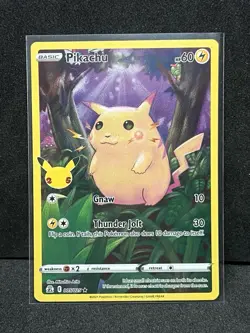3x Pokemon Pikachu Celebrations 005/025 Holo Lot - Image 3
