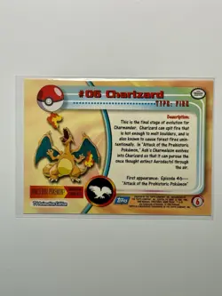 Charizard #06 Topps Pokemon TV Animation Edition 1999 – NM – NOT TCG - Image 2