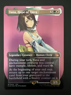 Yuna, Hope of Spira (Borderless) Final Fantasy Foil - Image 1