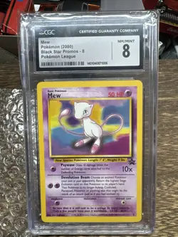CGC 8 Mew Black Star Promos-8 Pokemon League - Image 1