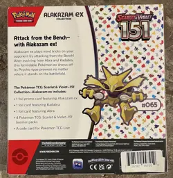 Pokemon TCG, Scarlet & Violet 151 Alakazam EX Collection Box Factory Sealed - Image 2