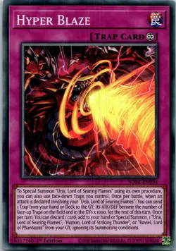 Yugioh Hyper Blaze SDSA-EN034 1st Edition Super Rare NM - Image 1