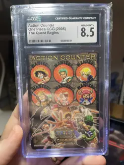 Vintage One Piece TCG ACTION COUNTER! 2005 CCG Non Holo CARD, CGC 9, NM Wanted - Image 2
