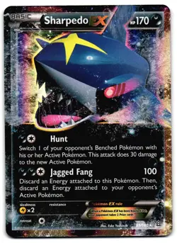 Sharpedo EX 91/160 - Primal Clash Rare EX Pokemon TCG Holo - M/LP Card - Image 1