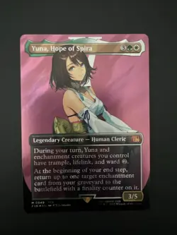 Yuna, Hope of Spira (Borderless) (Surge Foil) Final Fantasy Foil - Image 1