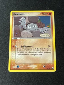 Pokemon Ex Legend Maker Geodude Reverse Holo 53/92 - Near Mint Condition Card - Image 1
