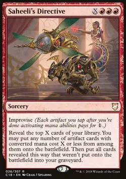MTG Magic the Gathering Saheeli's Directive (26/334) Commander 2018 LP - Image 1
